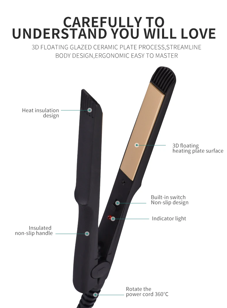 Steam Hair 450 Degrees Hair Straightener Wireless Flat Iron