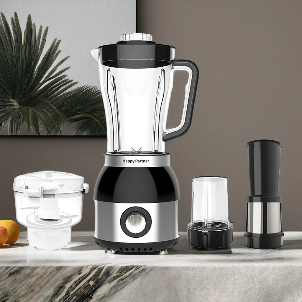 Happy Partner 4 in 1 Electric Fruit Ice Vegetable Machine New Design Multi-Function Fresh Juicer Blender Knob Controls