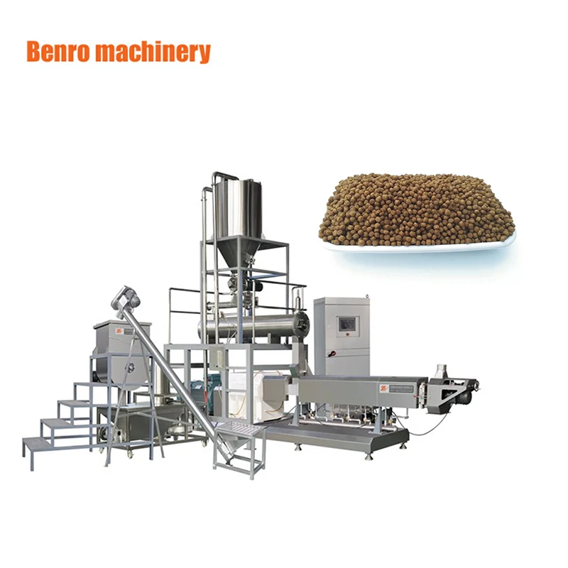 FAutomatic Floating Sinking fish feed Production Double Screw Extruder machine