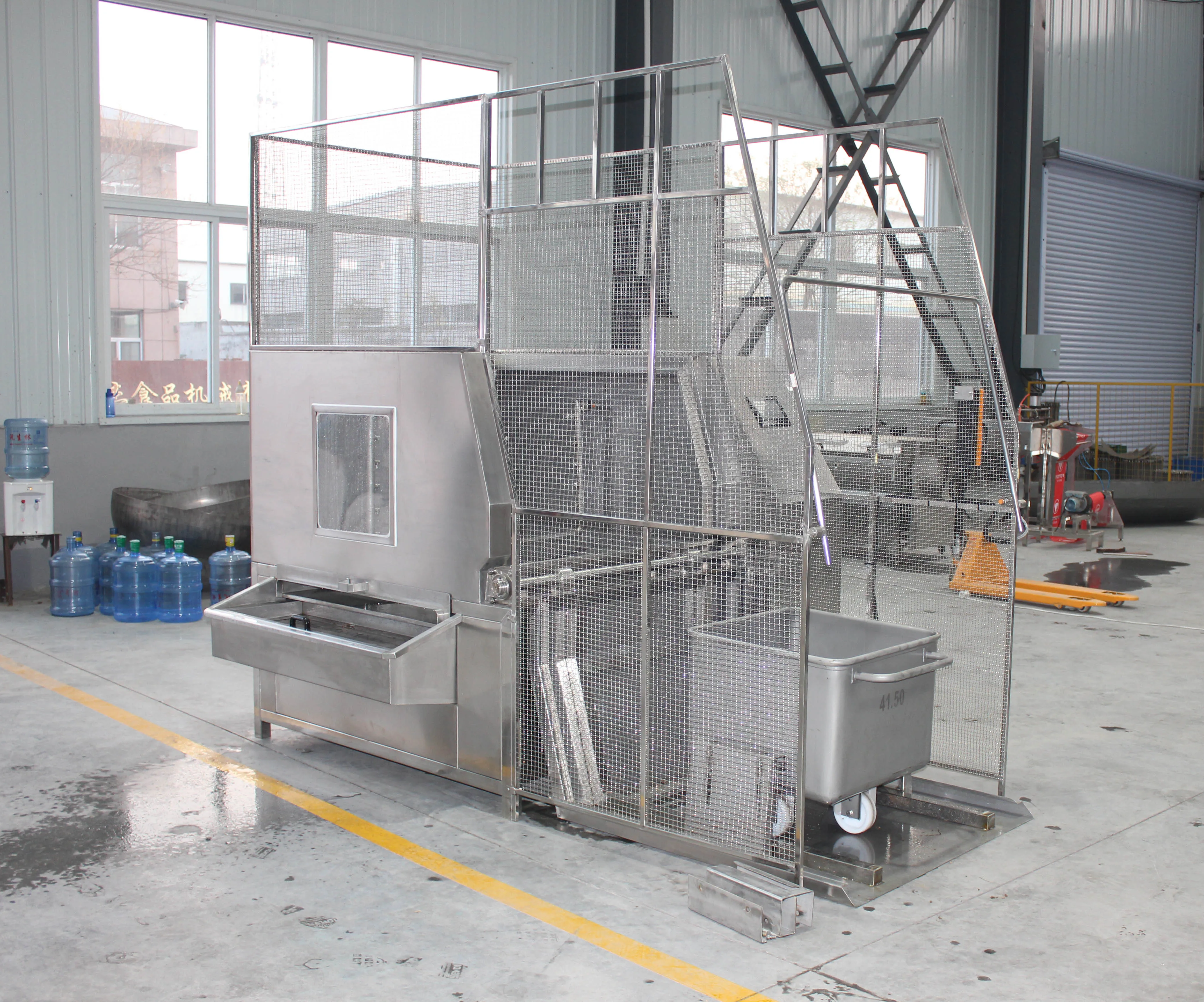 Высокое давление нержавеющая сталь мясо грузовик шайбы стиральная машина с предохранительным световым барьером