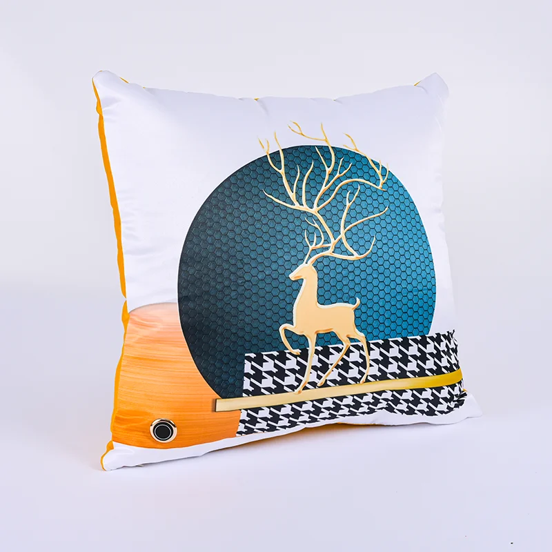 Latest USB Battery 5V Graphene Flame Retardant Heat Pillow Heating Throw Cushion with Lumbar Support Back Pain Relief