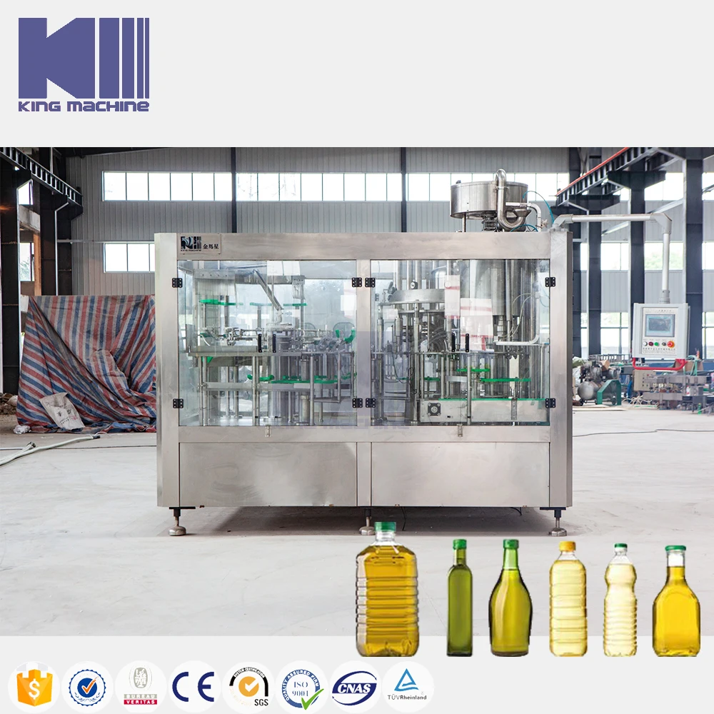 High Speed 500ml-2000ml Pet Bottle Auto Liquid Oil Sunflower Filling Capping And Labelling Machine