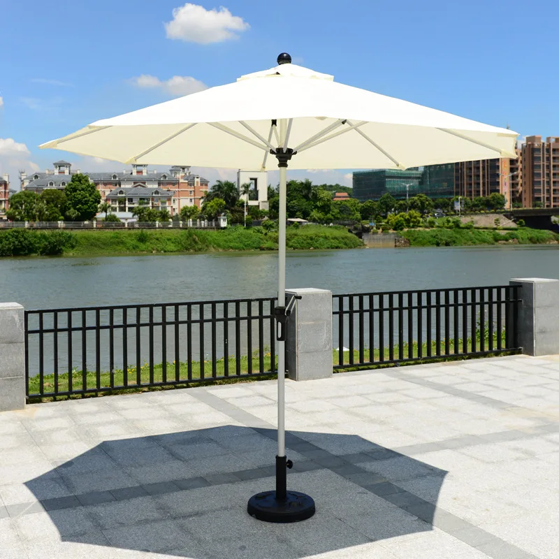 Glamping high quality windproof patio garden umbrella outdoor parasols aluminum beach umbrella with stand