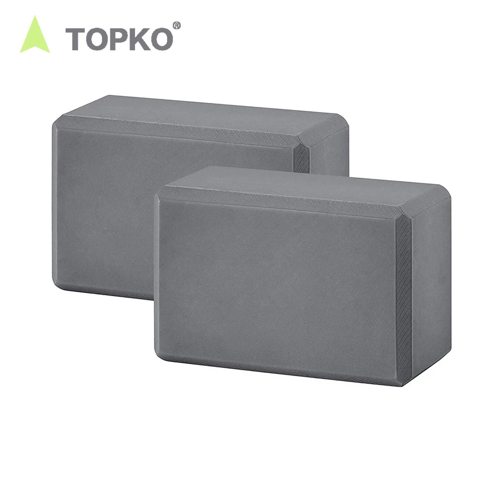 TOPKO custom logo from 50 pcs lightweight odorless yoga blocks moisture-proof high density EVA foam yoga block