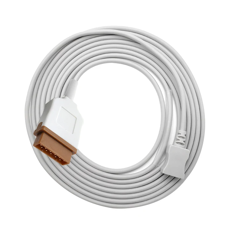China factory reusable Spo2 sensor extension cable SpO2 adapter Cable to GE