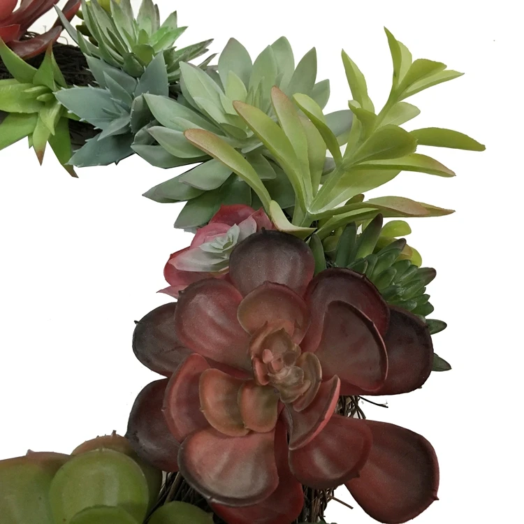 
Wall mounted Artificial Succulent Greenery Wreath for Home Furnishing Wall Window Party decor 