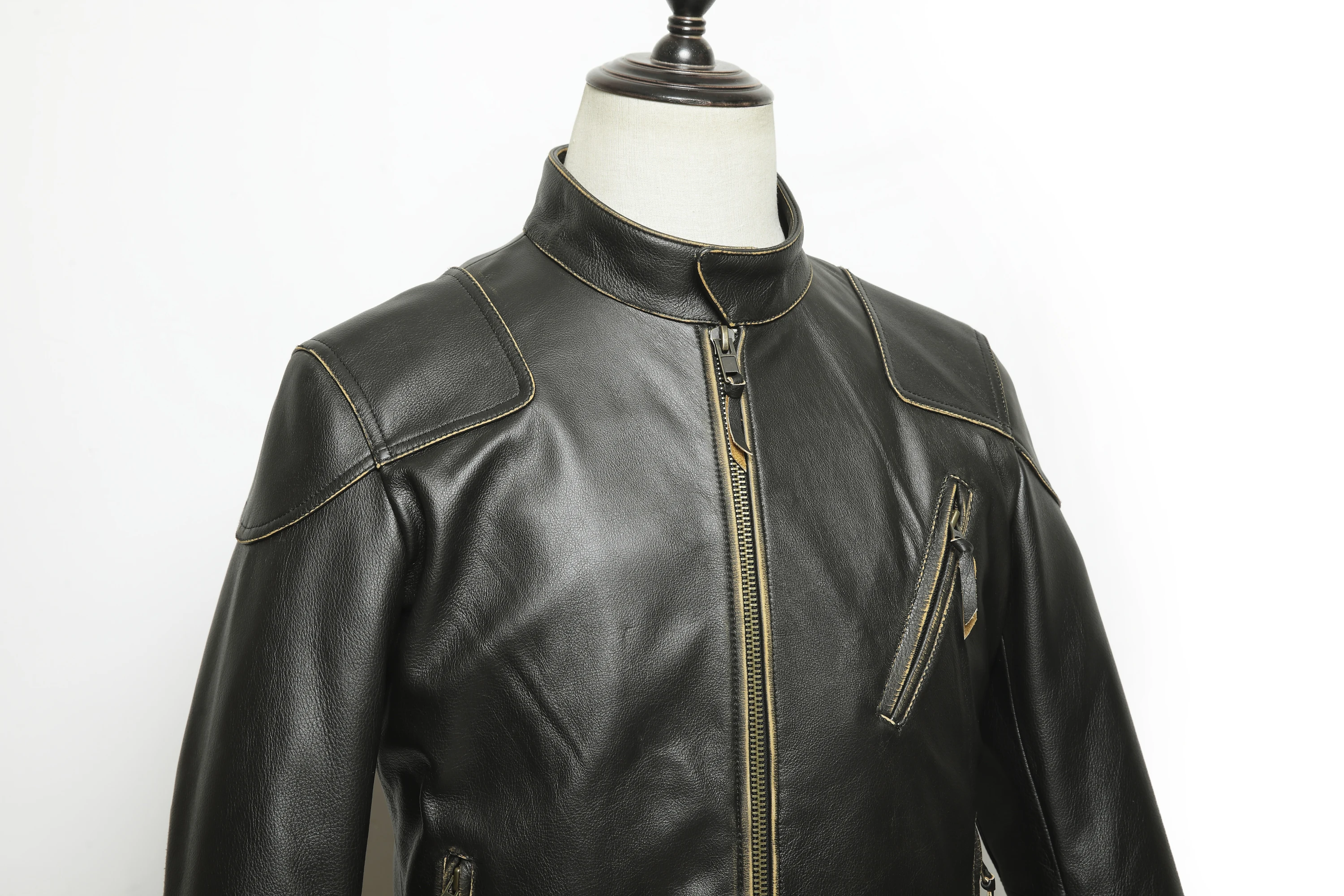 2021 winter men leather plus size stand collar female jacket coat men leather coats