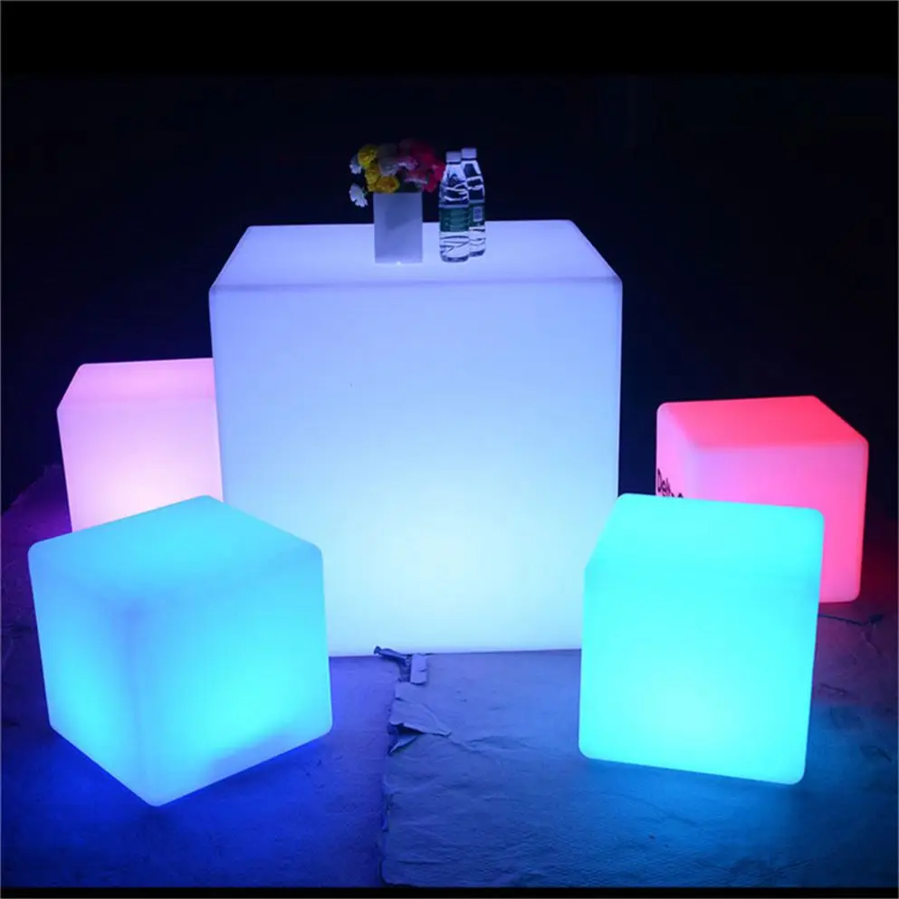led furniture for party outdoor furniture garden led cube chairs table with light for adRohst kids