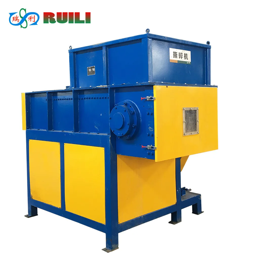 Factory special plastic shredder grinding machine crusher industrial waste scrap metal twin shaft fit for CE ISO certificate