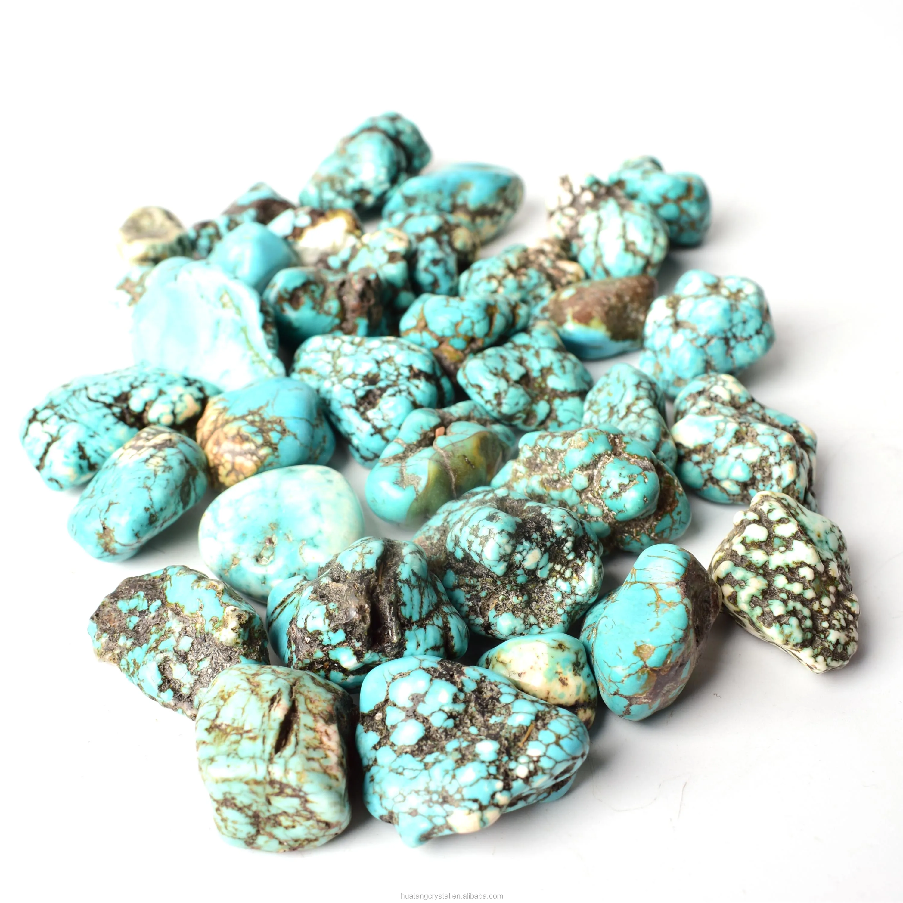 High Quality Natural Crystal Polished Turquoise Gravel Tumble Stone For Healing