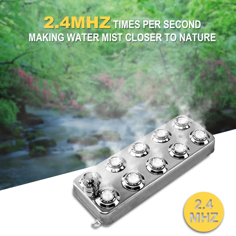 Industrial fog sprayer 12 Head ultrasonic humidifier module ultrasonic atomizer 2.4MHZ particle size 0.1-0.5 micron