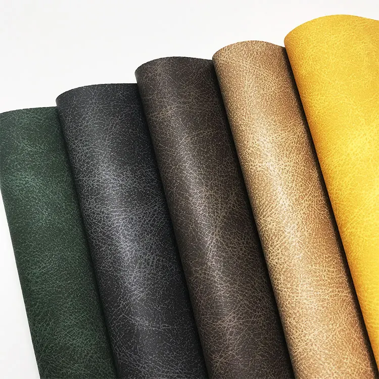 Pvc Stock Yangbuck Scratch-resistant Waterproof Rexine Leather Woven Synthetic Pu Leather for Shoes and Bags Embossed Yucheng