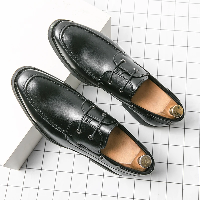 Official Men Leather Shoes Luxury Pointed Dres For Man Moucassin Loafer