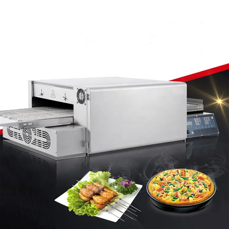 32 Inch Commercial Hot Air Convection Gas Conveyor Pizza Oven For Fast Food Restaurant