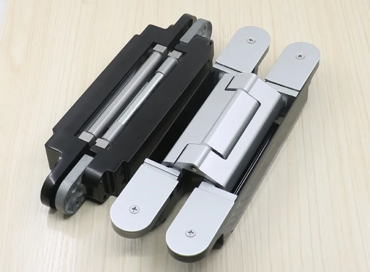 Custom heavy duty 3D invisible adjustable concealed hinge zinc alloy hidden hinge for heavy duty gate wooden swing door
