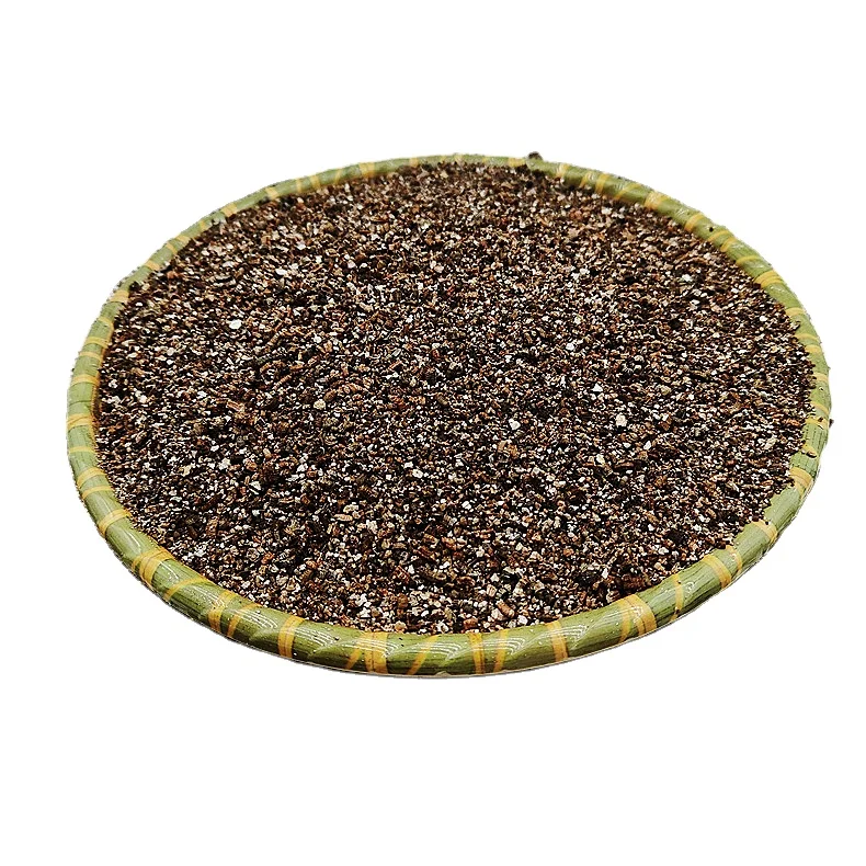High Quality Manufacturer Raw Gold Crude Vermiculite Ore Vermiculite   2-4mm/4-8mm Silver Expanded Vermiculite