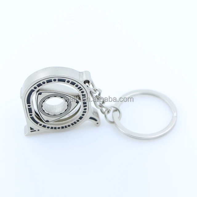 Wankel Keychain Creative Auto Parts Hollow Automotive Engine Spinning Rotary Rotor Keyring Key Chain Keyfob