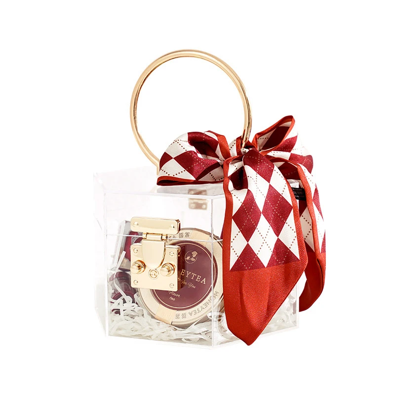 Clear PS custom plastic candy box wedding favors gift packing DIY hexagon wedding gifts for guests box