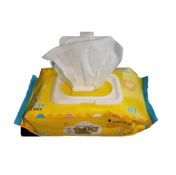 Factory High Quality Raw Material Spunlace Non Woven Fabric Disposable Wholesale Hand And Face Baby Clean Wet Wipes