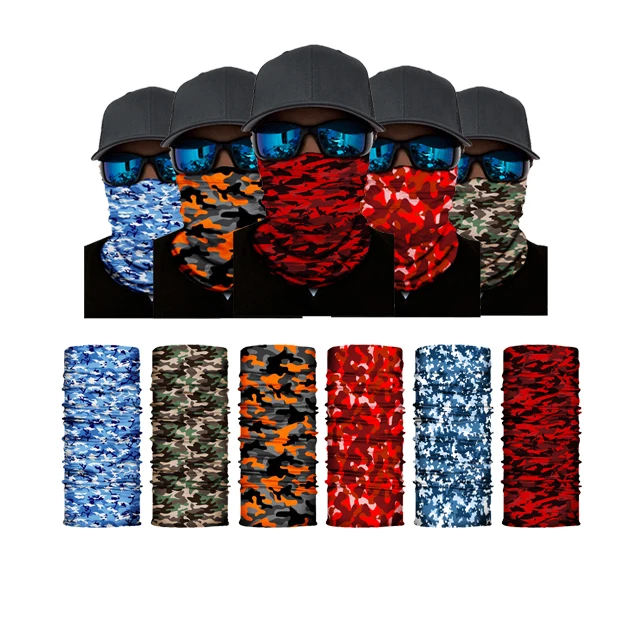 Wholesale Custom Design with Your Own Logo Tube Bandana Breathable Face Cover Motorcycling Seamless Polyester Bandana