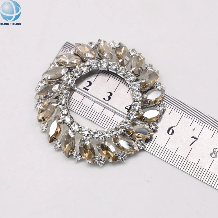 Custom rhinestone strass shoe ornaments buckle accessories for women shoes