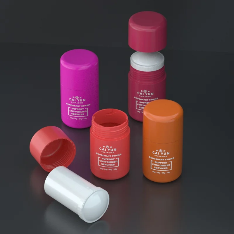 30ml 50ml  refillable stock deodorant containers for women and men body cream empty deodorant container stick 75g