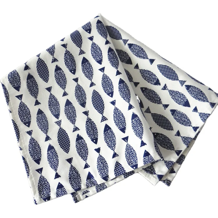 Оптовая продажа, высококачественное кухонное чайное полотенце из 100% хлопка с индивидуальным принтом