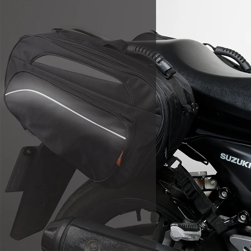 Expanding Motorbike Saddle Bags Motorcycle Pannier