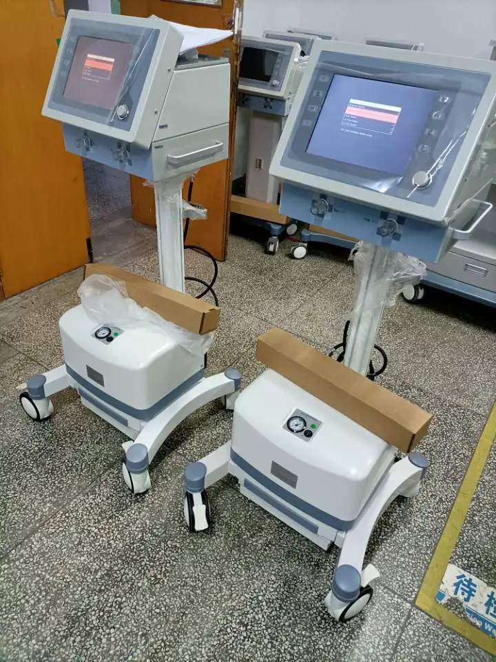 ICU Medical Equipment Emergency Ventilator CPAP Breathing Ventilator Machine for ICU with Air Compressor