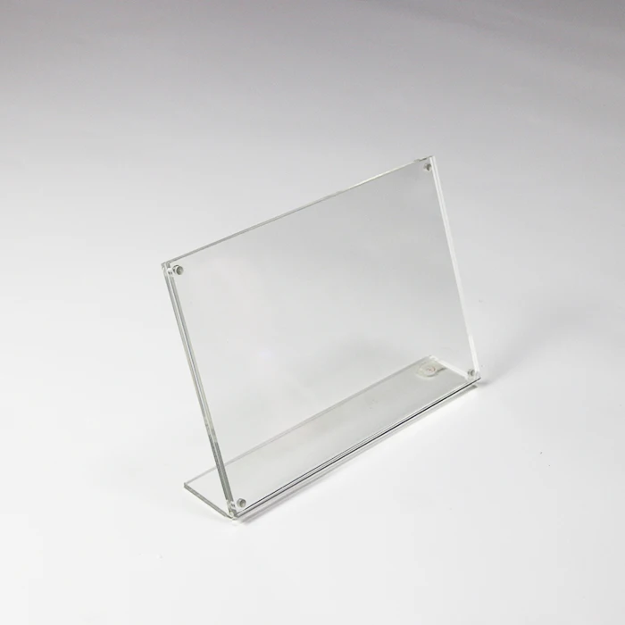 EXCEL Good Price T-shaped Thick Acrylic QR Code Display Stand A4 Tabletop Sign Holder