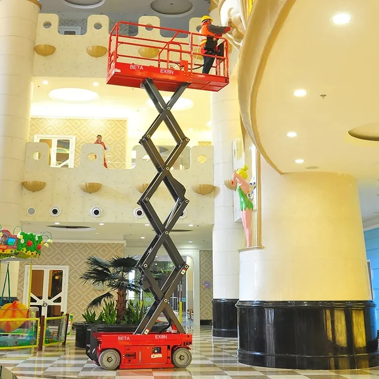 EX8N Mini 7.8m 230kg Electric Lifting Self-Propelled Scissor Lift Table Platform