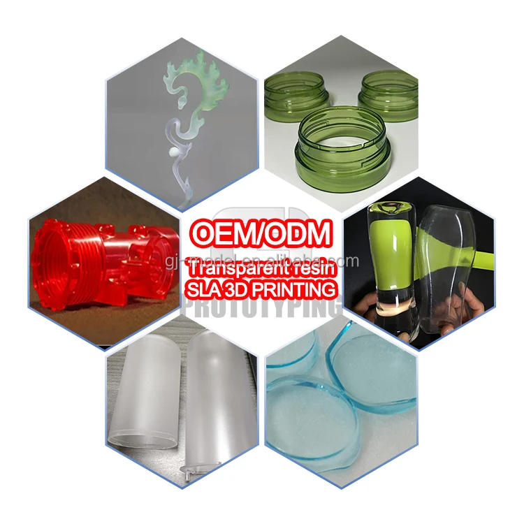 High quality multi-color clear dye resin 3d print stl files 3d model SLA printed parts transparent prototype 3d printing service