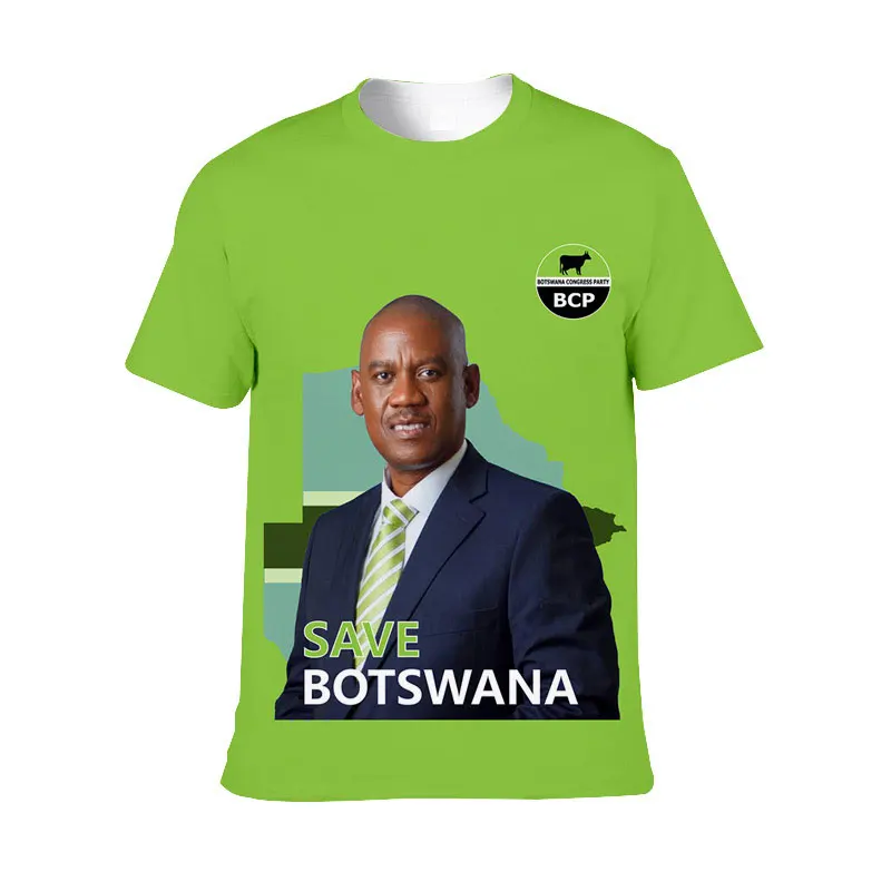 Huiyi Good price factory supply customized tshirts Botswana Hot selling product Custom Sublimation Botswana BCP campaign t shirt
