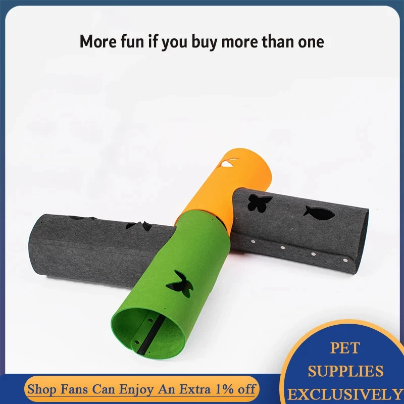 felt Cats Blanket Cat Tunnels Play, Mat Bed Mat Hunt and Chase Center for Kittens Cat Toy Activity Rug Toy Exercise