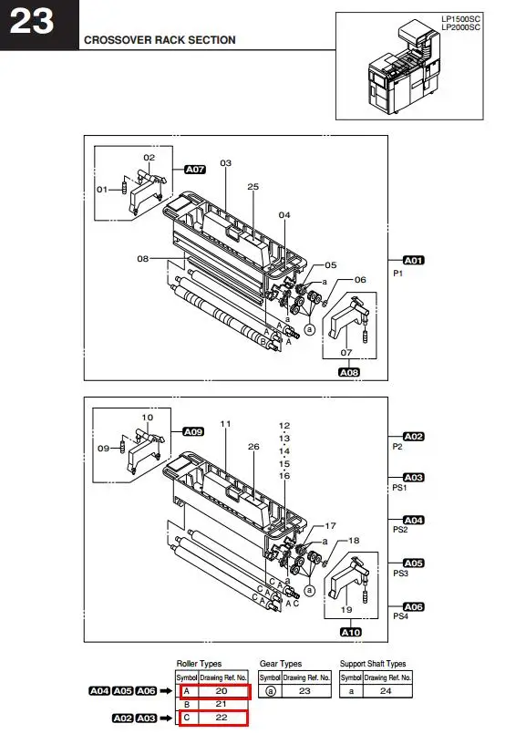 FujiFilm Frontier 550 570 LP550 LP5700 Rubber Guide Roller 334H0207 334C1060282 made in china