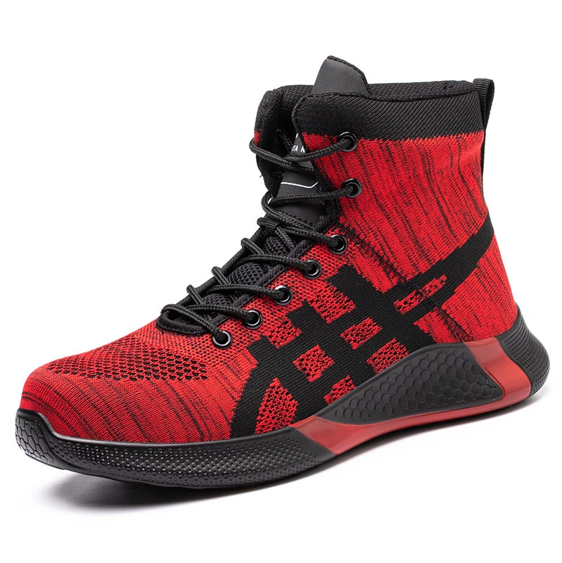 Прямая поставка, дешевые защитные ботинки со стальным носком, антипрокол Sepatu, промышленная обувь большого размера, Мужская Рабочая дышащая защитная обувь унисекс