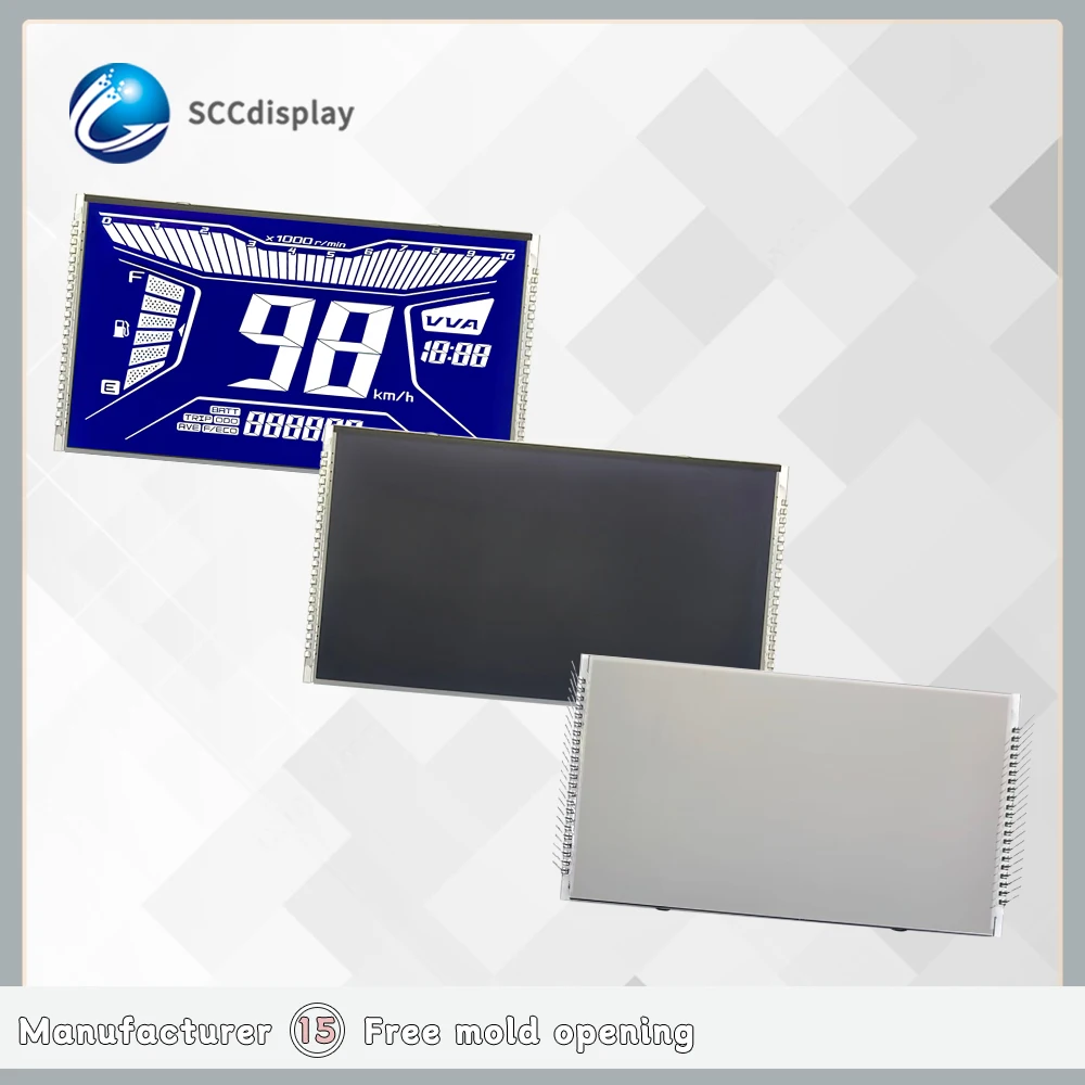 Factory sales custom segment lcd SJXD1016 HTN Negative Blue segment lcd display Industrial grade high quality display module lcd