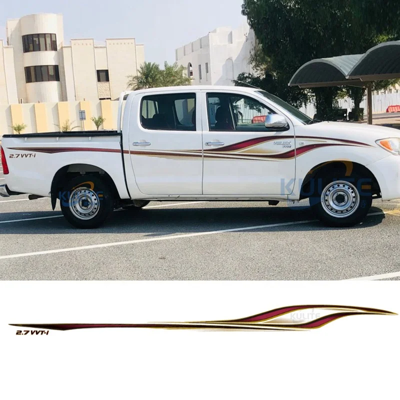 Wholesale Price KULITE Manufacture Hilux Pickup Sticker Vinyl Stripes For car body decal