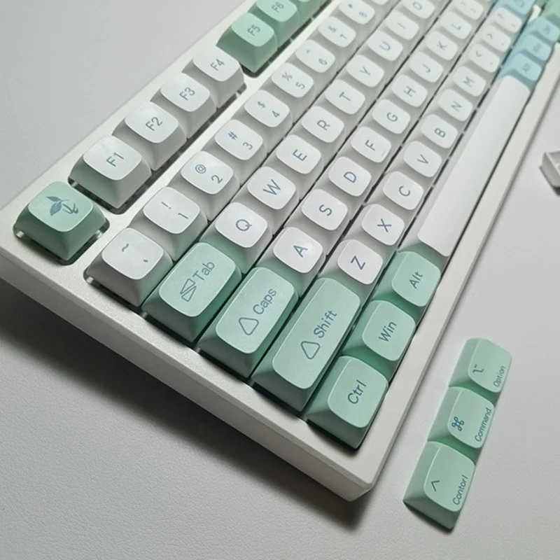 Ice Crystal Mint Keycaps 130 Keys XDA Profile Keycap PBT Dye Sublimation Keycap With 1.75u 2u Shift MAC 1.5U