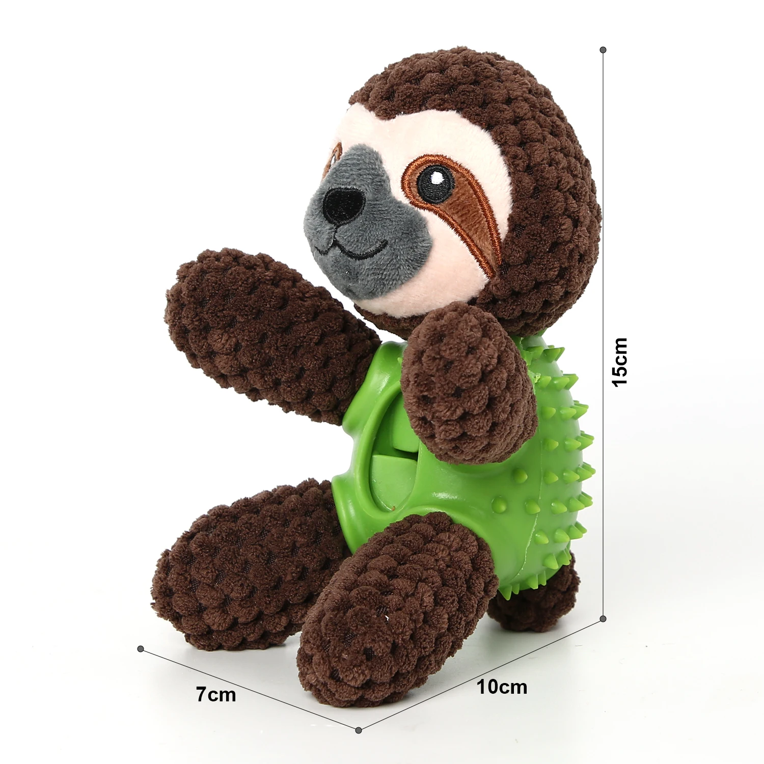 Factory Directly Sell Stuffed Sloth shape Toy Chewers Plush rubber Toys For Dogs, treat dispenser chew toy
