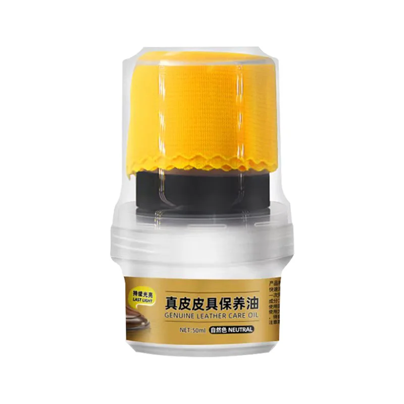 Leather maintenance oil waterproof color decontamination care-shine shine with brush head brightening shoe polish