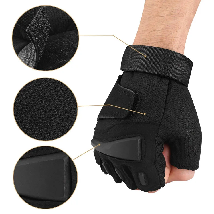 Велосипеды, мотоциклетные перчатки для водителей, перчатки без пальцев для спортзала, фитнеса, армейские военные тактические спортивные перчатки для активного отдыха