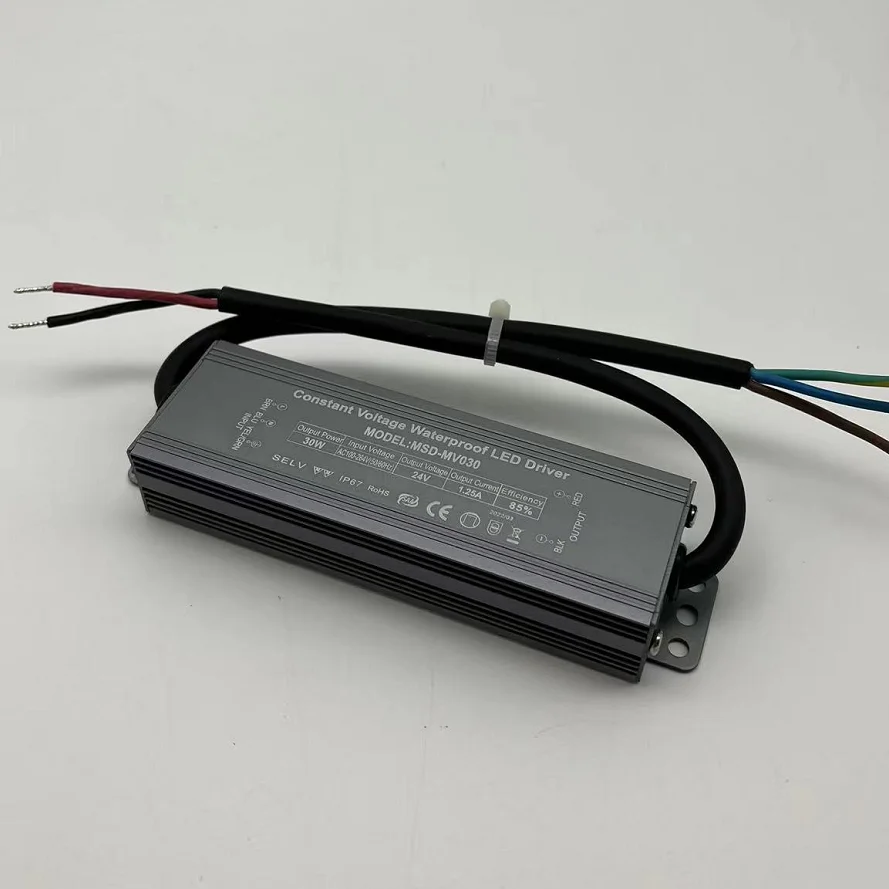 Constant Voltage 30W led power supply Waterproof IP67  led driver single output dc 24v 1.25a variable power supply