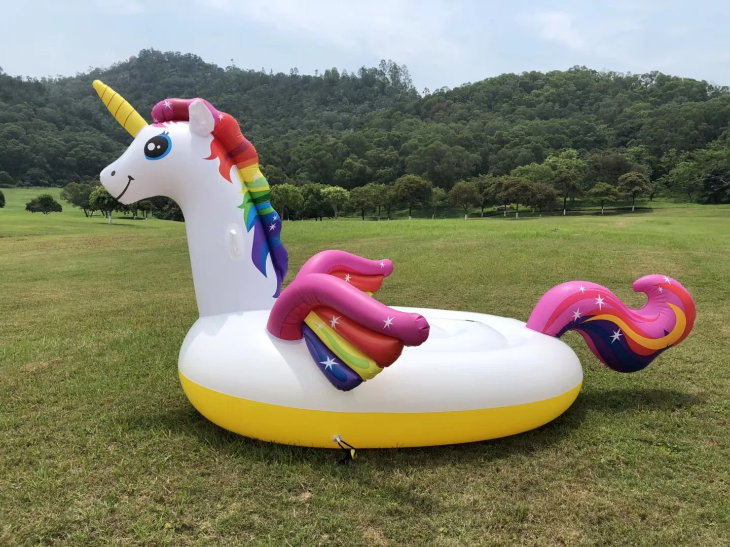 INTEX57281 Big Adult Swim Ring Unicorn With Wings Inflatable Water Floating Cushion