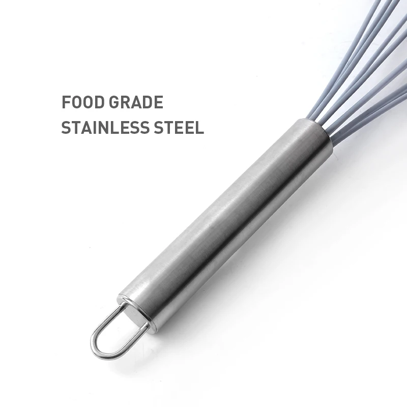 Hopesun Amazons Best Sellers Manual Silicone Egg Beater Custom Stainless Steel Egg Beater Whisk Parts Silicone Egg Beater