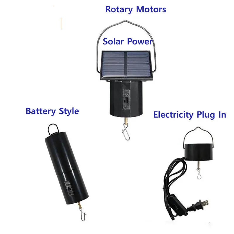 solar power rotary motors for wind spinner