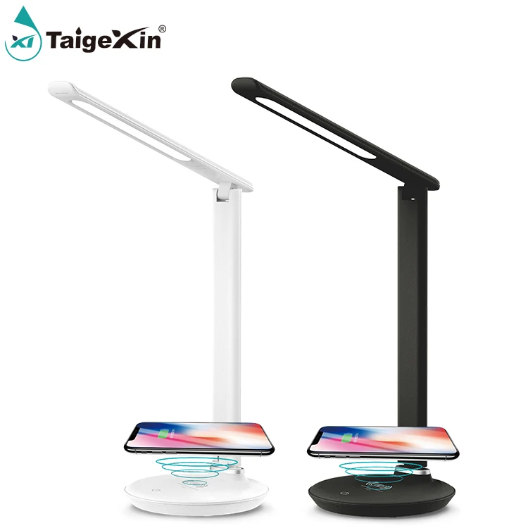 Fast Wireless Charger Led Desk Lamp Table Light USB Charging Reading Table Lamp Dimmable Bedside lamps