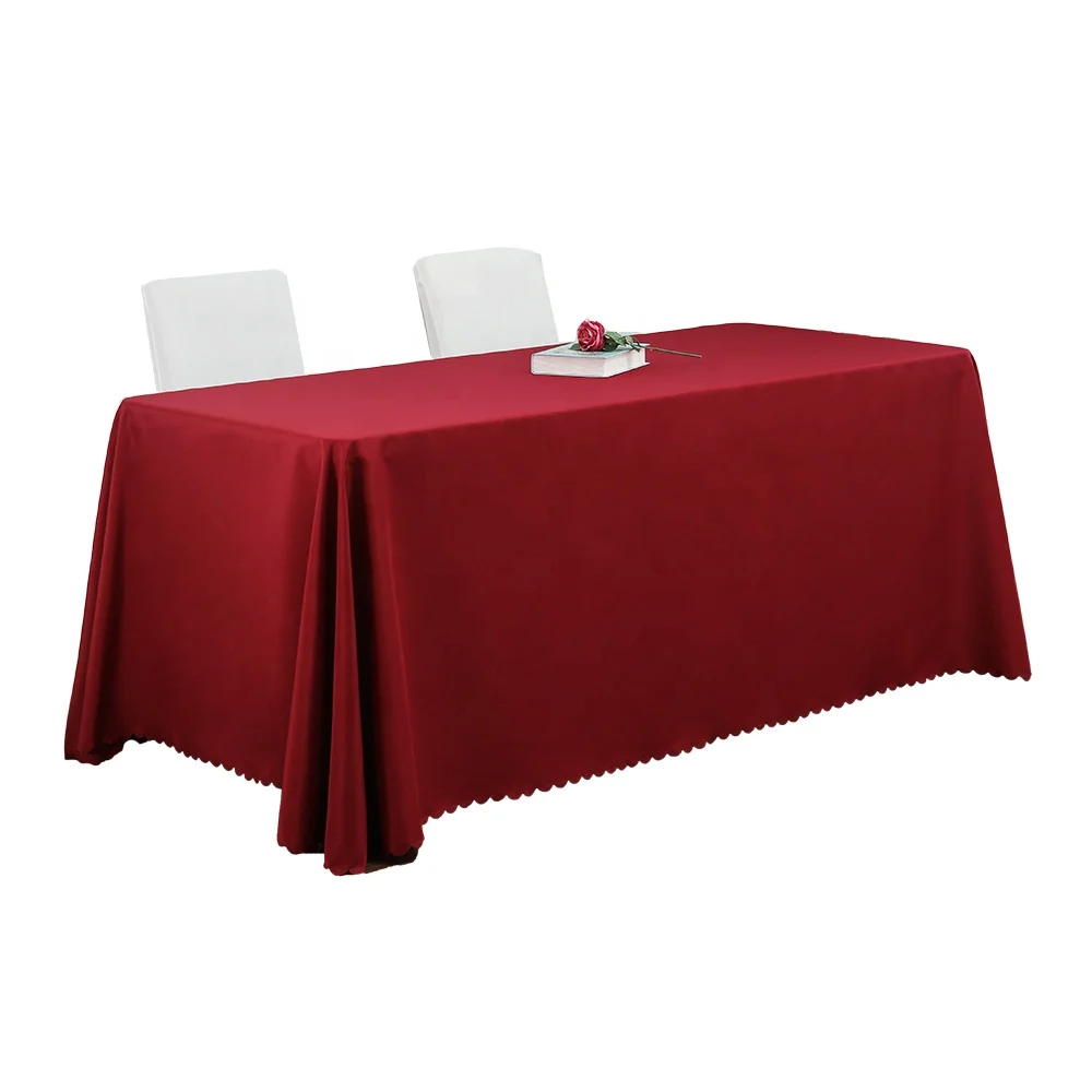 White Rectangular Table Cloth for 6 Foot Table Great For Parties