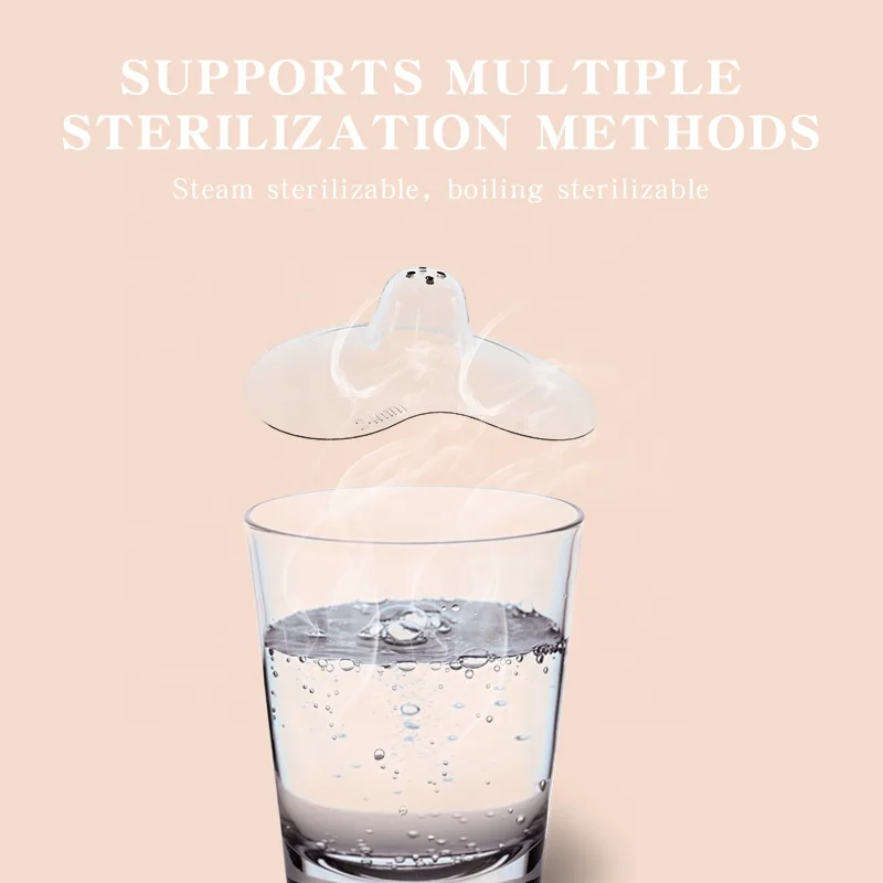 Wholesale Breastfeeding Reusable Silicone Nursing Protector Shields Silicone Nipple Protector with Case Custom Logo Packaging