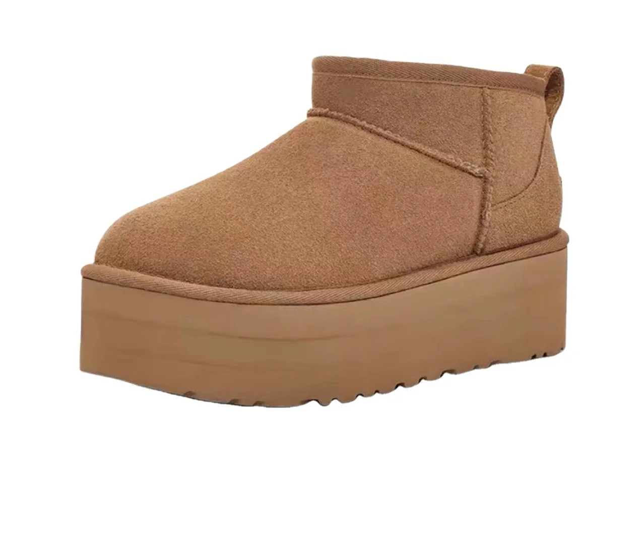 2022 winter new sheepskin all really one fur sheepskin warm snow boots platform ankle boots for women